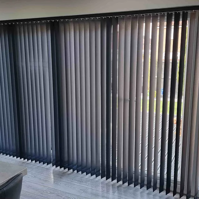 blue vertical blinds